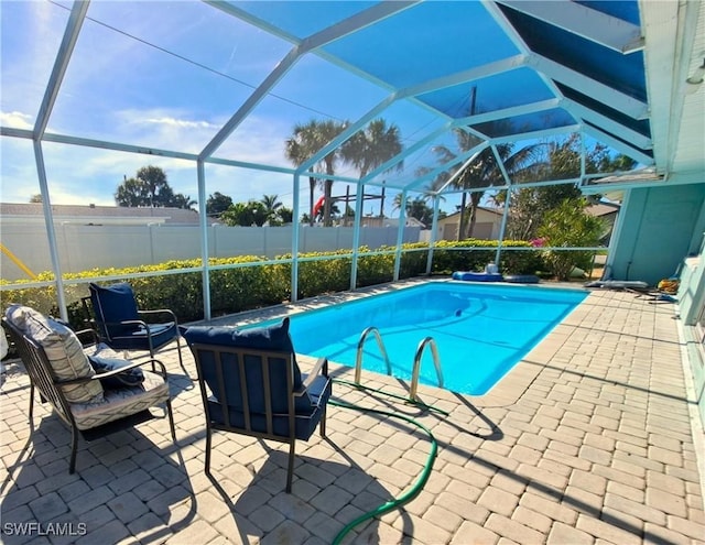 1727 Lakeview Blvd, North Fort Myers, FL 33903 - view of pool with a patio and glass enclosure