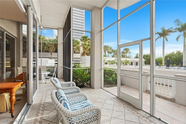 view of sunroom / solarium