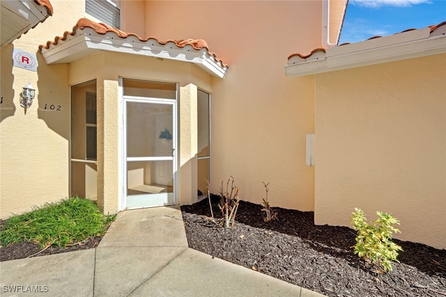 view of doorway to property