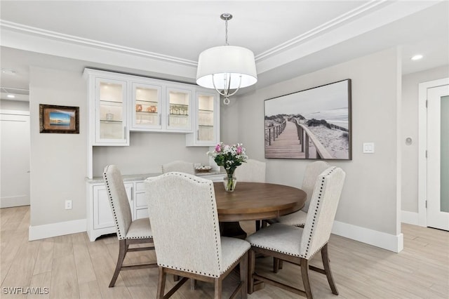 dining room featuring light hardwood / wood-style floors