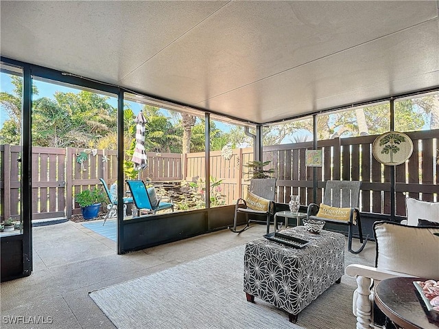 sunroom featuring a wealth of natural light