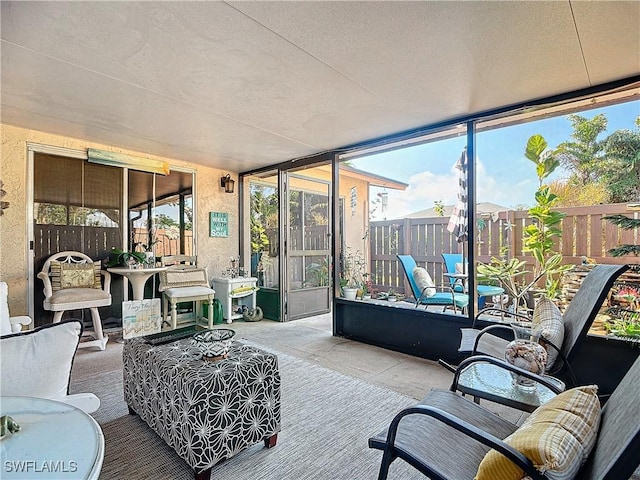 view of sunroom / solarium