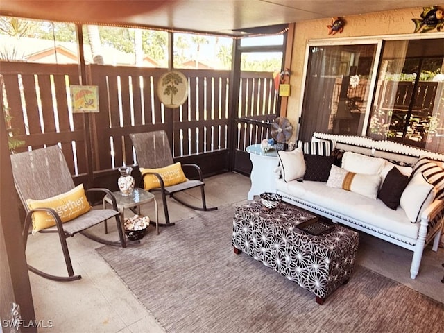 view of sunroom / solarium