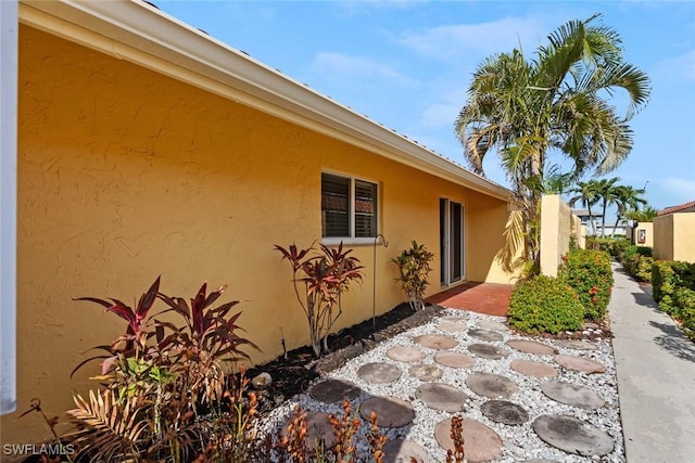 view of home's exterior featuring a patio and stucco siding