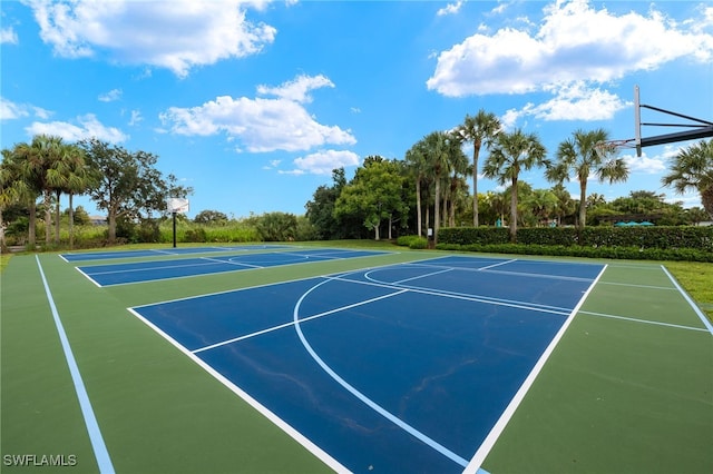 view of basketball court