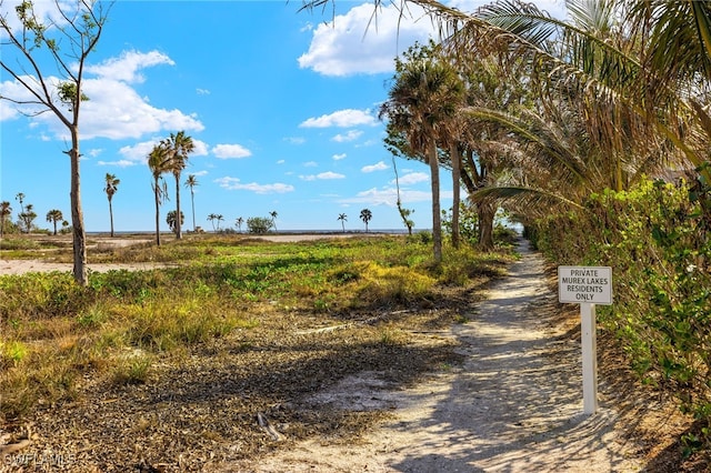 view of road featuring a rural view