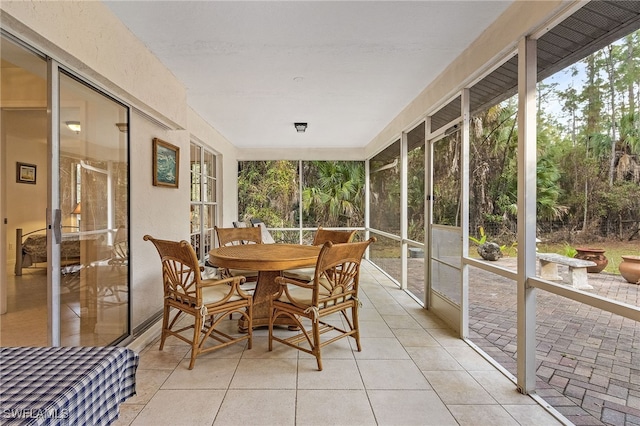 sunroom with a healthy amount of sunlight