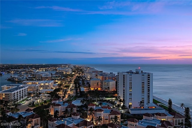 view of city with a water view