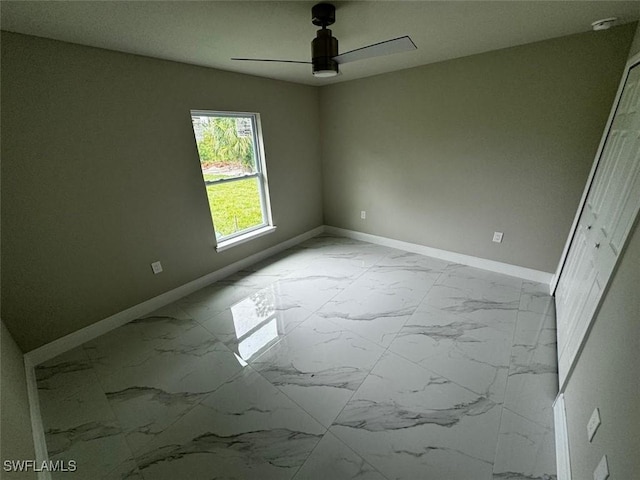 empty room with ceiling fan