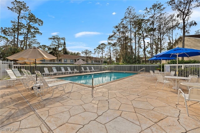 view of pool with a patio area