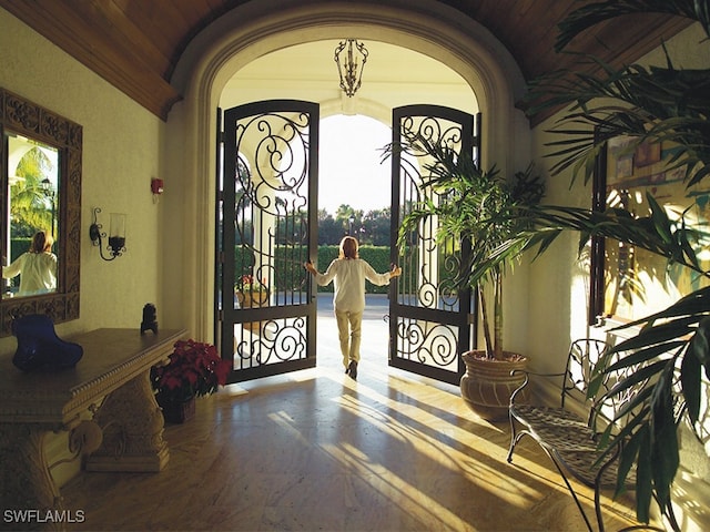 interior space featuring a porch