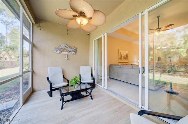 view of sunroom / solarium