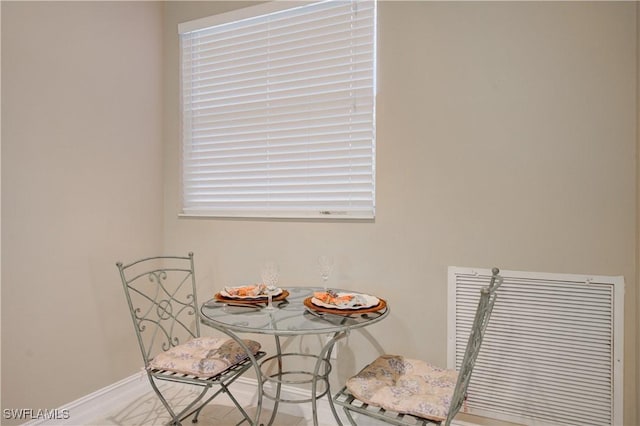 view of dining room