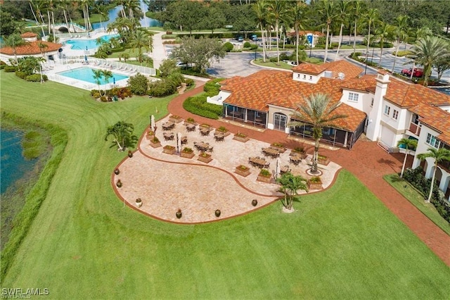 birds eye view of property