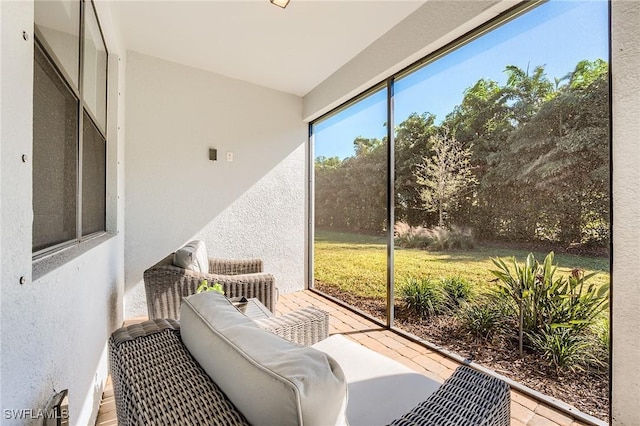 view of sunroom