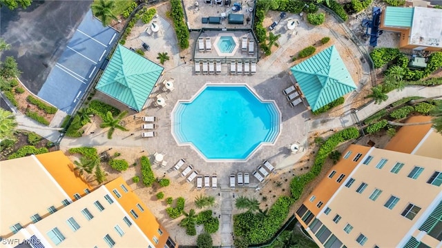 birds eye view of property