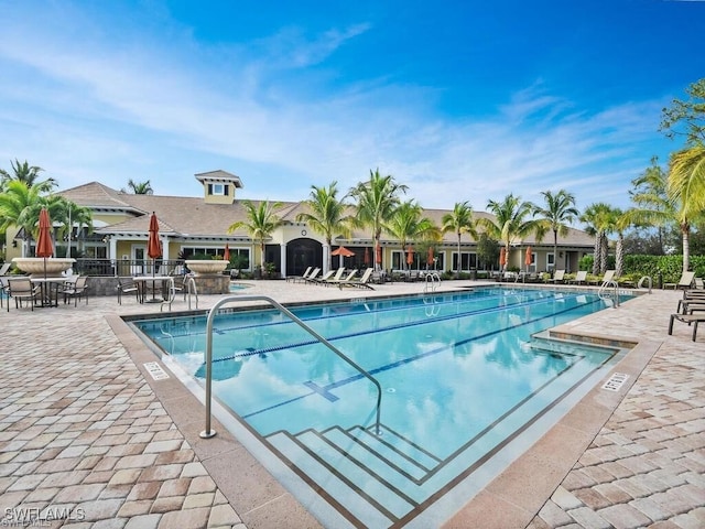 view of pool with a patio