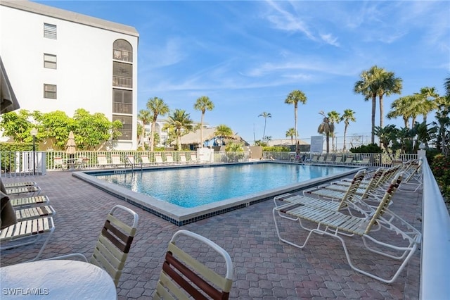 view of pool with a patio area