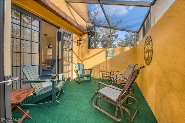 view of sunroom