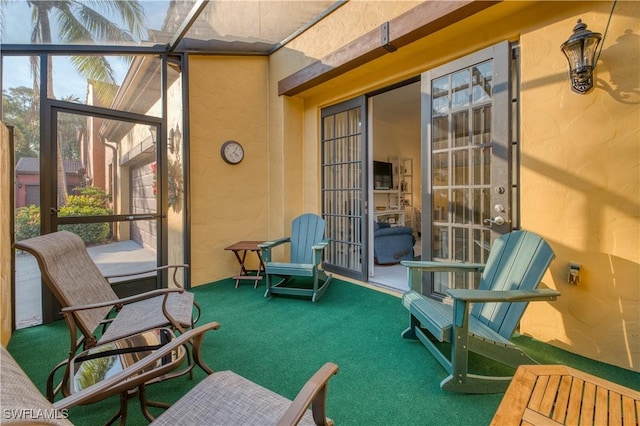 view of sunroom / solarium