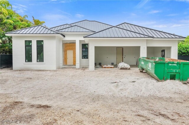 view of modern farmhouse