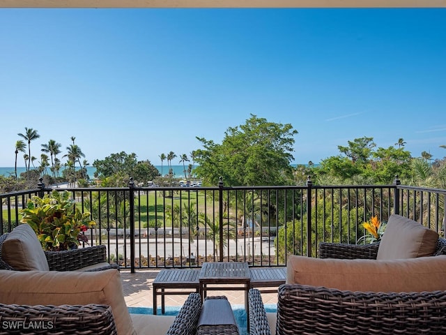 balcony with outdoor lounge area