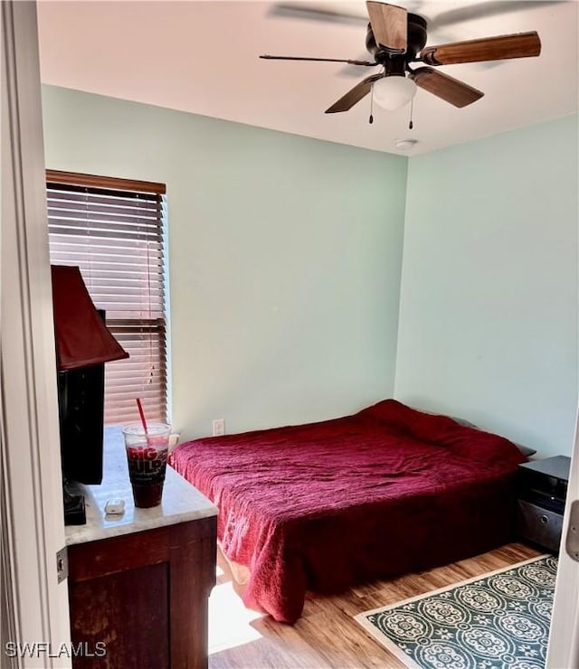 bedroom with ceiling fan