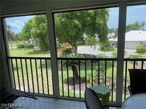 view of sunroom