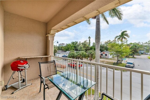 balcony with a grill