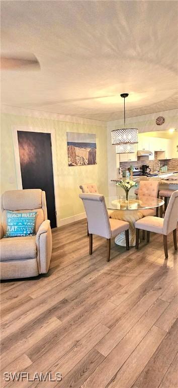 dining area featuring light hardwood / wood-style floors