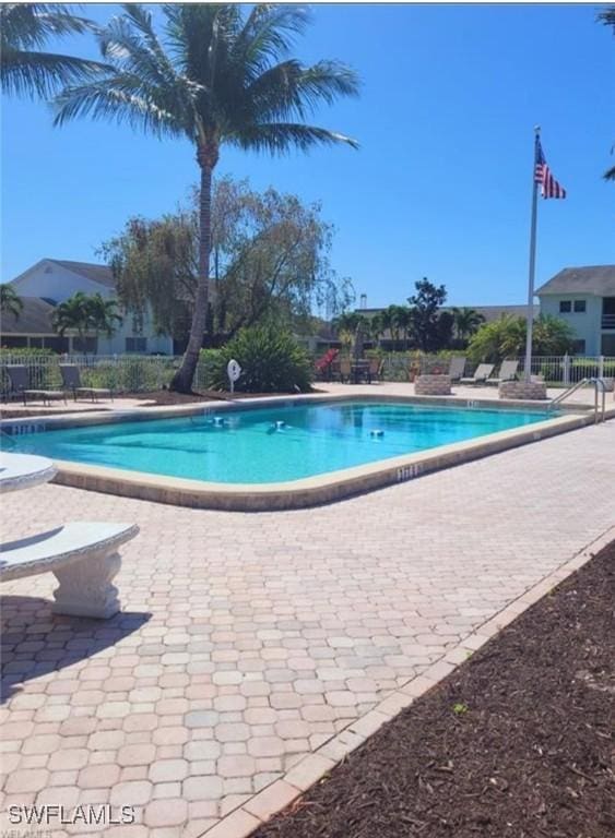 view of pool with a patio area