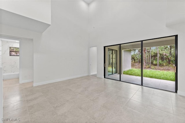 view of tiled spare room