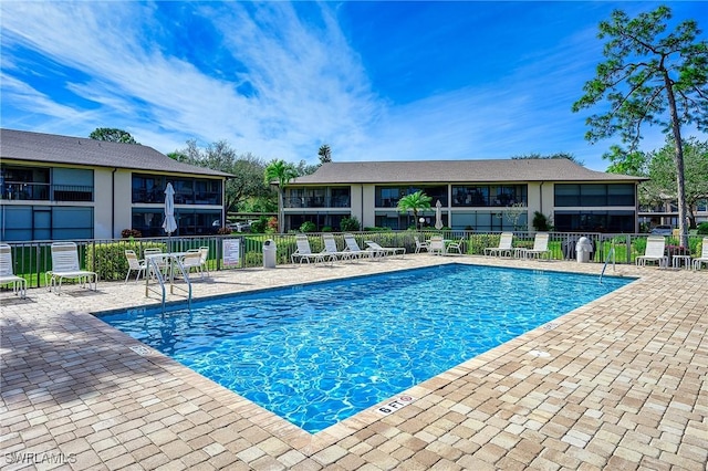 view of pool with a patio