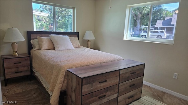 view of tiled bedroom