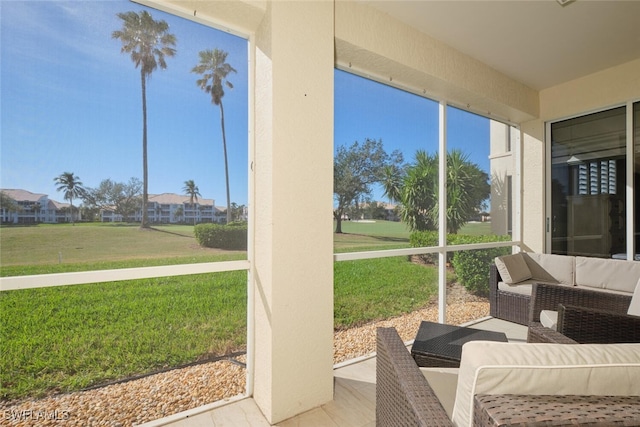 view of sunroom / solarium