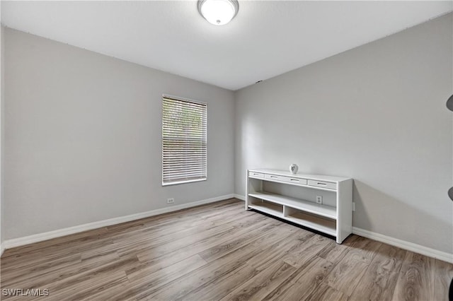 empty room featuring light wood-type flooring