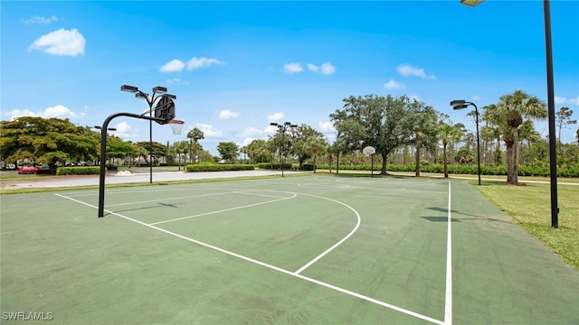 view of basketball court