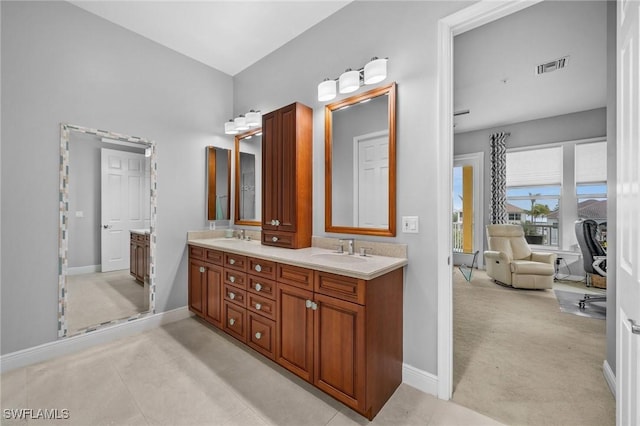 bathroom with vanity