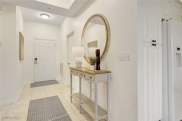 interior space with light tile patterned flooring