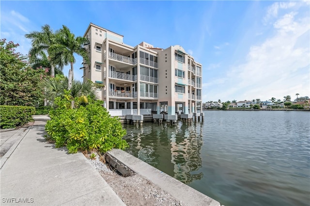 view of property featuring a water view