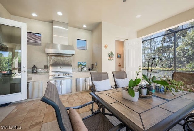 interior space featuring recessed lighting