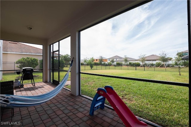 view of sunroom