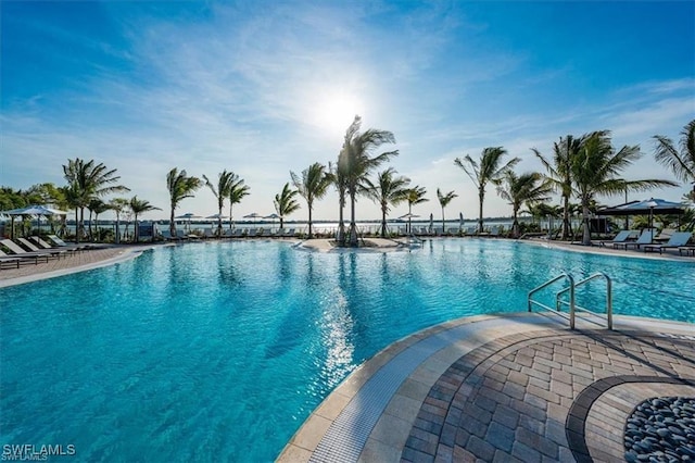 view of pool with a patio