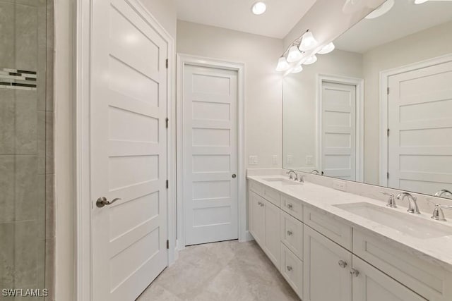 bathroom with vanity