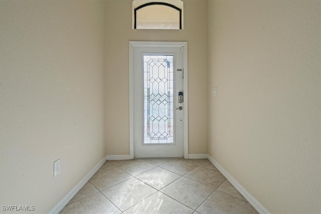 view of tiled foyer