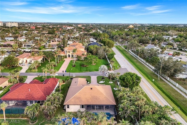 drone / aerial view featuring a residential view