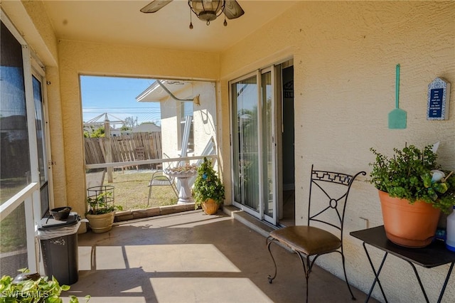 view of sunroom / solarium