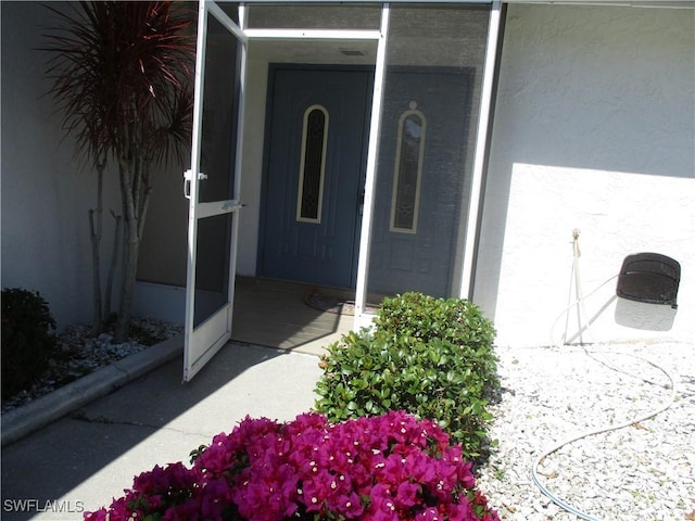 view of doorway to property