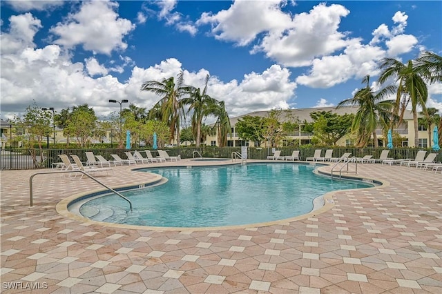 view of pool with a patio