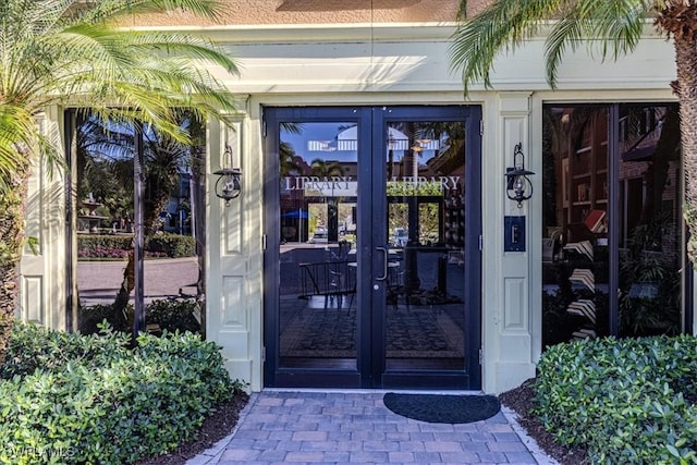 entrance to property with french doors